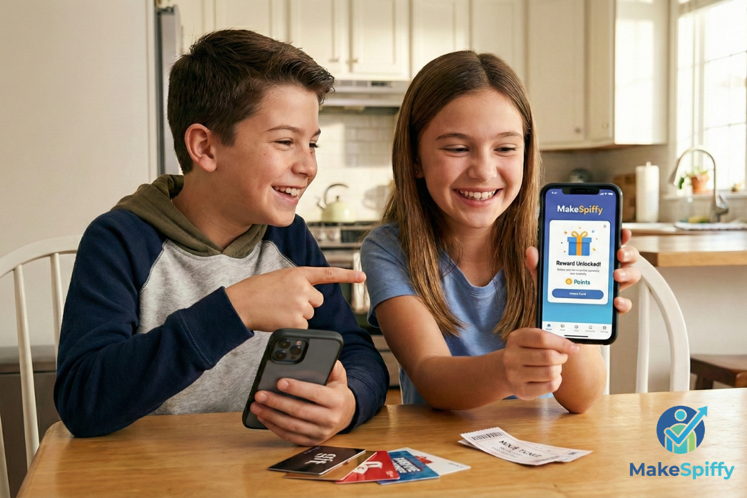 Kids excited about MakeSpiffy rewards